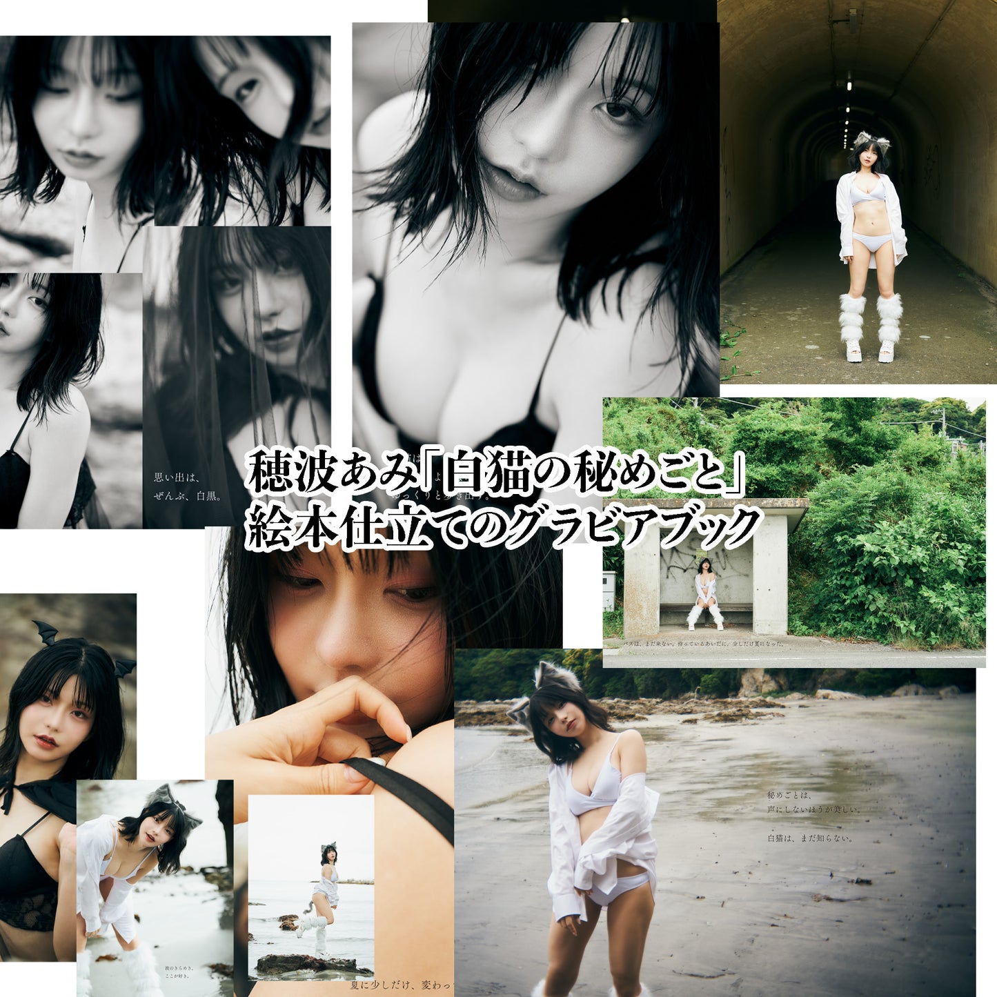 Ami Honami『The White Cat's Secret』Cyzo Picture Book with all Acryl poster
